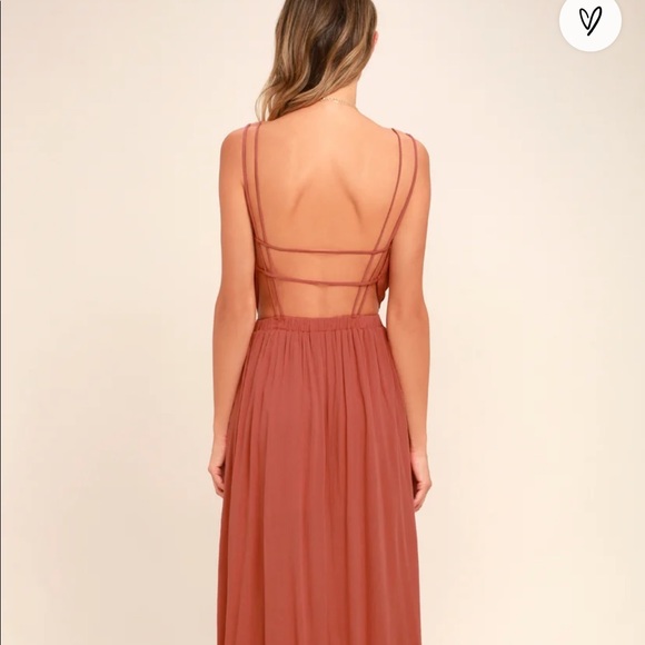 Lulus Rusty Rose Maxi Dress - Picture 2 of 6